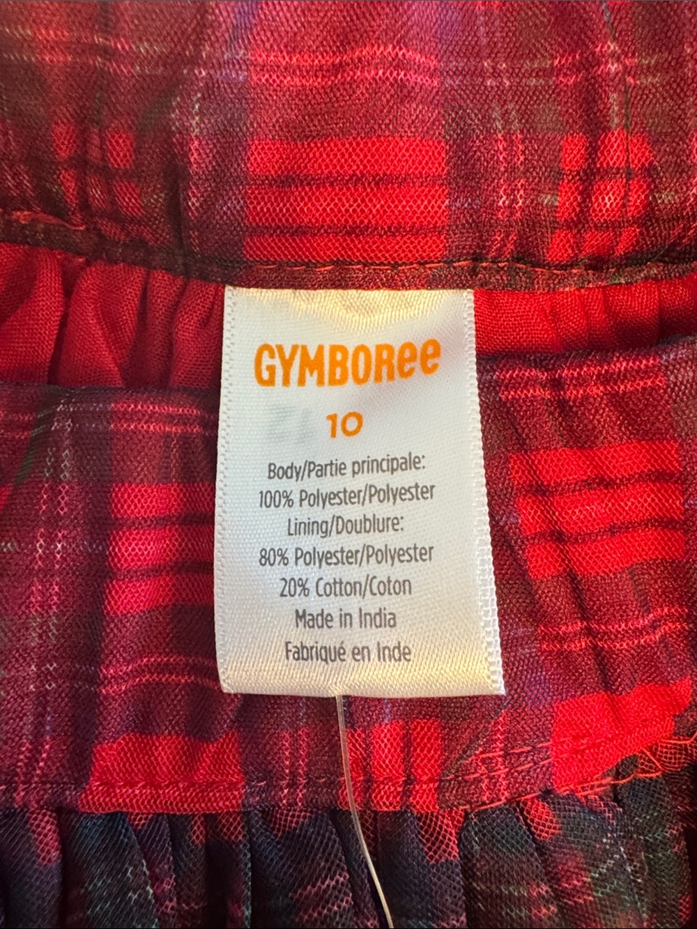 Red Plaid Ruffled Skirt - Picture 3 of 6
